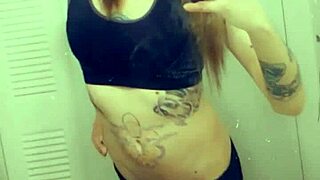 hot tranny groping her small clitty in panties