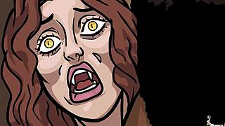 Big tit babe overwhelmed by BBC vampire's raw power!