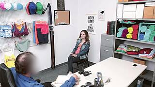 Hot teen loves guard fucking her bent over hard 😈