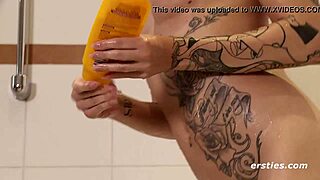 Cum Shower with Marvelous Marina and Her Toys