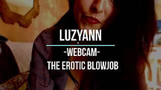 Sløv blowjob av Luzyann i live amatør TV-show