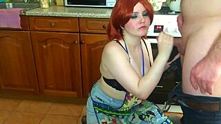 Beautiful wife skips lunch to suck a big cock