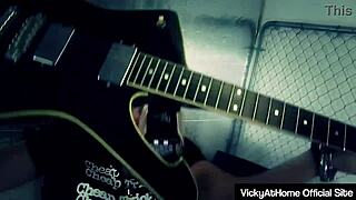 vicky vette tit fucks her bfs big cock until he cums on her face 😍