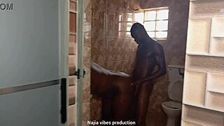 Boss's Daughter Bent Over for Quickie in Bathroom?