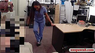 I watched this nurse with glasses get banged by pawn keeper.