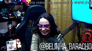 yo, belinha baracho’s tits get devoured in dirty talk podcast