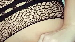 Girl in Bodysuit Masturbates Ass and Pussy Until Squirt!