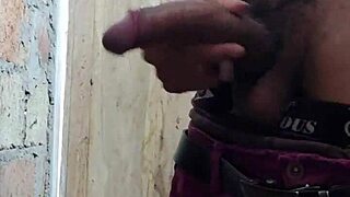 why is that tall twink slapping his skinny cock?