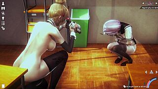 just caught this camera girl doing her thing in anime hentai style, wild stuff!