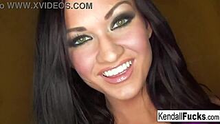 kendall teases with her nude tits and pussy 😘 skinny brunette solo