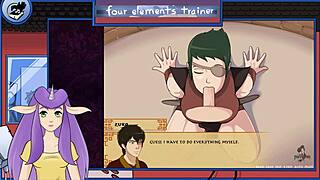 avatar the last airbender four elements trainer part 23 blowjob from a guard