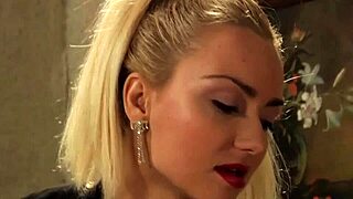 young blonde lesbian with big tits orgasms from fingering