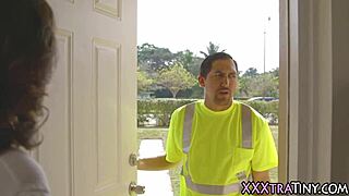 Petite Teen 18+ Tits Jizzed With Monster Cock