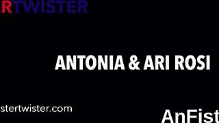 yo, these randy lesbians are fisting tight anal holes!