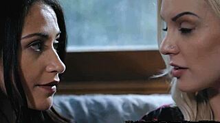 hey there, lifecoach lesbian toys ass and licks pussy in full movie scene.