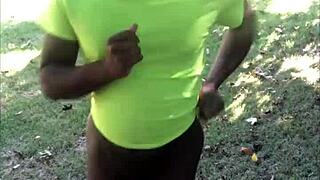 Rock Kardash works out with big black cock