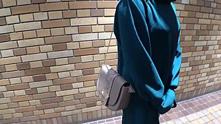 Watch this 23-year-old squirting with pants in her mouth.