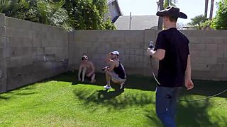 A young and fit man learns the hard way that he is ill-equipped for his Latino girl’s round, large buttocks during a sensual session with his lover