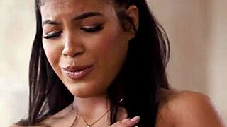 Two hot college girls compete for petite 18+ brunette Kylie Rocket's attention