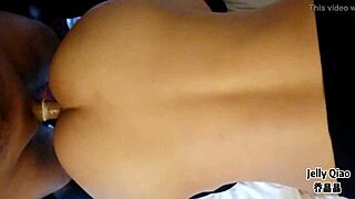 Shemale Slams Hard in Doggy Style Action