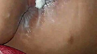 A young woman self-pleased in the restroom