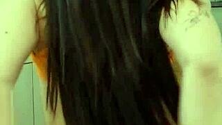 flip this big ass in leggings for sporty fun