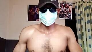 Hot Nigerian Guy Wanks Big Cock Home Alone