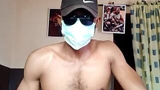 Hot Nigerian Guy Wanks Big Cock Home Alone