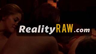 gentle sex unfolds in the shower before a wild swinger massage. the couple explores every touch.