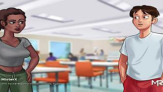 headmistress says, 'you naughty students need punishment with creampie' in this hentai