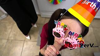 A Birthday to Remember! Stepmom's Rough Taboo with Father-in-Law