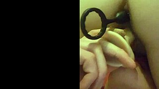 Teen babe gets double penetrated with toys and pussy licked.