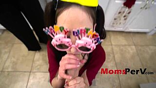 A Birthday to Remember! Stepmom's Rough Taboo with Father-in-Law