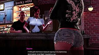 Feeling the action of bar style job in this Anime Porn Game