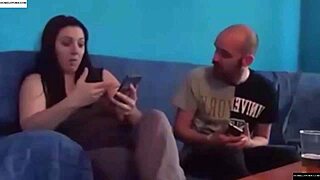 Horny Couple's Sofa Passion