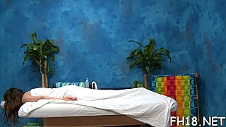 Eros Massage Turns Oiled Teen Into Hardcore Blowjob Star