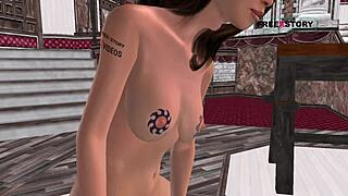 tamil audio sex story - cute desi girl enjoys fucking machine in animated 3d porn