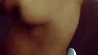 Huge black double orgasm with big tits and hairy lick