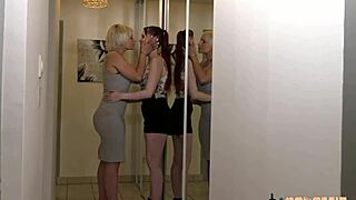 Kim and Kate explore their shared fantasies together in a European setting.