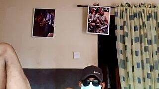 Hot Nigerian Guy Wanks Big Cock Home Alone