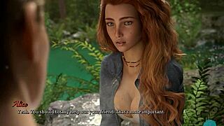 Damn! Two Sexy Redhead Hotties Showering Naked in Nature!