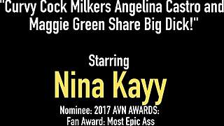 Hey, curvy angelina castro and maggie green sharing that big dick