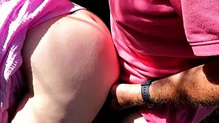 fuck buddy fucks wife outdoors over gate fb2