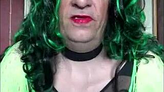 Bi crossdressing sissy would love to meet up with another guy dressed like this just to get anal sex for real.