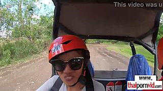 Hey, this dude licks and fucks his thai teen girlfriend's tight pussy