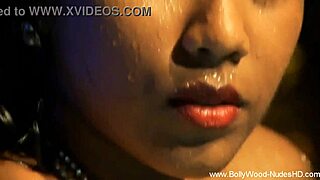 asian woman bathes nude in natural setting.