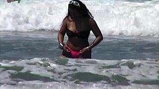 that naughty guy tricked me into sucking his cock on the public beach