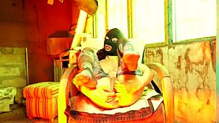 Haloween Hungry Pussy Eating Fist Outdoor With Fingering Lick