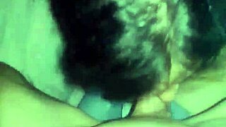 A beautiful young woman sexually succumbing to the man’s needs and s****ing on his p**** until he had his orgasm
