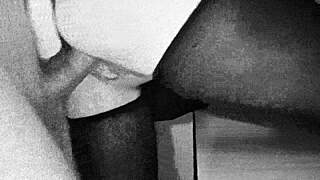 The secretary whispers, 'I'll ride your cock for that annual prize.'